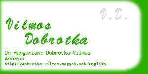 vilmos dobrotka business card